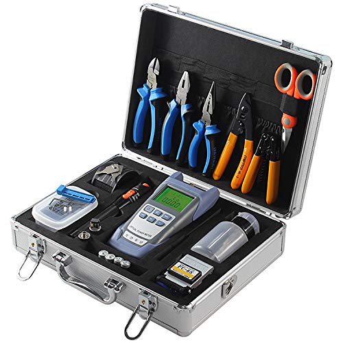 Kit outils fibre optique FTTH complet avec coupe-fibre FC-6S et dénudeur localisateur 10 mW