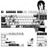 チェンソーマン レゼ キーキャップ 2種類 PBT 熱昇華 周辺 OEM メカニカルキーキャップ スイッチのメカニカルゲーミングキーボード用 (135キー) [並行輸入品]