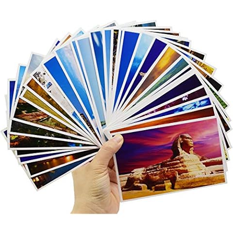 60PCS Postcard Set Liuer Travel Postcards Cards Bulk Multipack Around The World Landscape Postcards Eco-Friendly Personalized Birthday Greeting Invitation Card for Women Men(143 * 93mm) Cover
