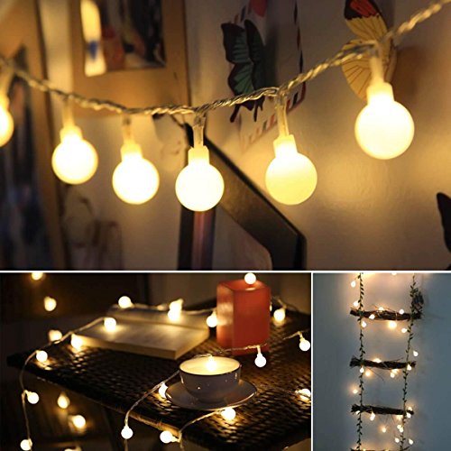 ALOVECO Battery Operated String Lights, 15ft 40 LED Christmas String Lights, 8 Lighting
