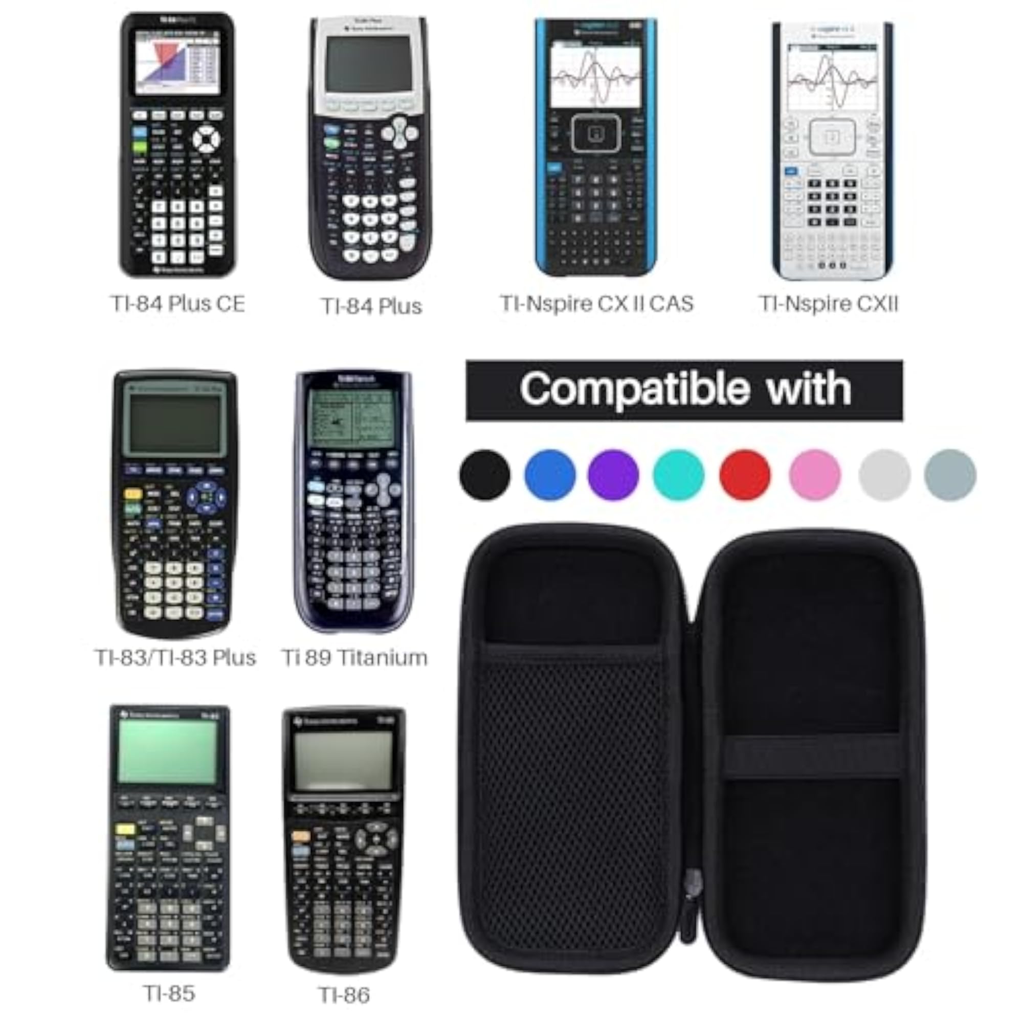 Hard Case for Texas Instruments Calculators