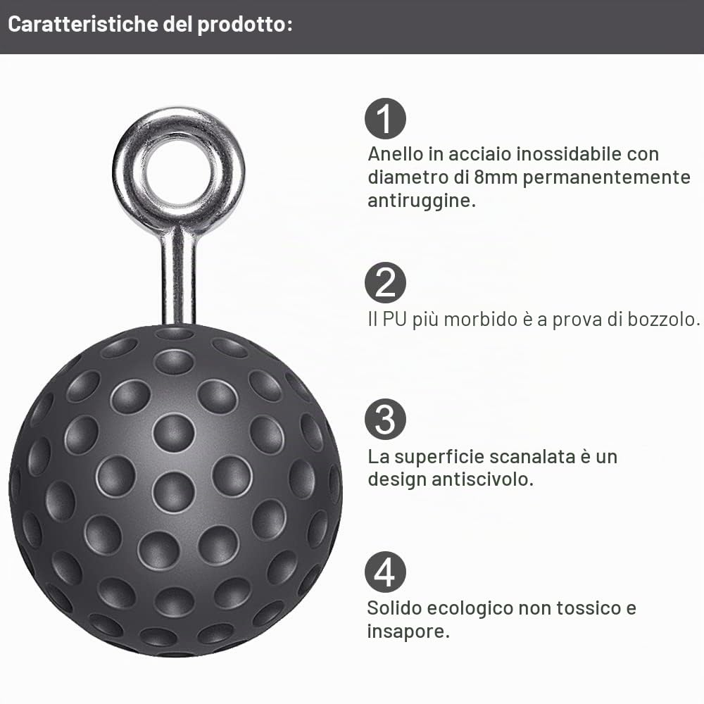 SELEWARE Impugnatura per palla Pull Up, Impugnatura Antiscivolo per Arrampicata su Roccia, Impugnatura per Pull Up per Allenamento di Forza per Chin Up Bar, Kettlebell, Barbell, Palestra di Casa
