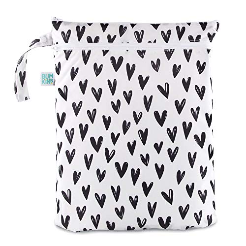 Bumkins Waterproof Wet/Dry Bag, Washable, Reusable for Travel, Beach, Pool, Stroller, Diapers, Dirty