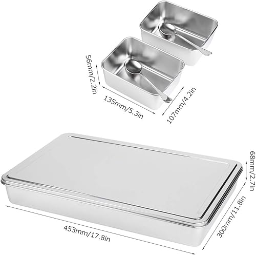 Miniatura 3 de Juego de recipientes para condimentos, 8 rejillas, acero inoxidable, sal y azúcar, organizador de almacenamiento, utensilios de cocina