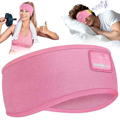 MUSICOZY Schlafkopfhörer Bluetooth, Schlaf Kopfhörer Seitenschläfer Kabellos Sport Kopfhörer Stirnband 16+STD für Yoga/Training/Reisen/Schlaflosigkeit,Tech Gadgets für Männer/Frauen