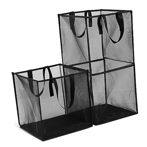 KAILIKETIY 2 piezas Cesto Ropa de Malla con Asas Reforzadas Cesta Colada Ligera y Transpirable para Almacenamiento de Ropa Sucia de Hampers Resistentes y Fáciles de Limpiar