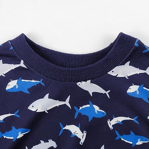 Boys Cotton Sweatshirts Crewneck Long Sleeve Pullover Toddler Winter Warm Sweater Tops 2-7T3