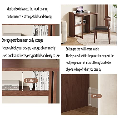 Wall Desk,Foldable Desks For Small Spaces,Wall Mounted Desk, Wooden Wall Mounted Flap Desk With Storage Rack Does Not Take Up Space And Is Suitable For Desks And Study Desks Easy To Use ( Color : Wood #TOP4