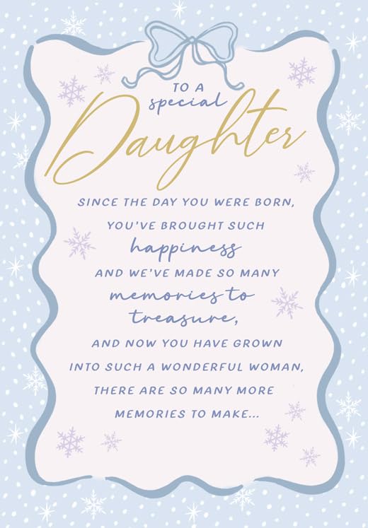 Piccadilly Greetings Christmas Card - To a Special Daughter, 9x6in, Regal Publishing, C85693