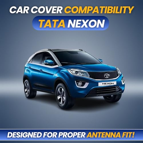 Image of Car Cover for Tata Nexon 2017-2019 | 100% Waterproof Heavy-Duty 3-Layer Car Body Cover | All-Weather Rain, UV, Sun & Dust Protection | Custom Fit | Mirror & Antenna Pockets | Navy Blue