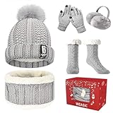 conjunto gorro y bufanda niña 3 años Muy Suaves y Calentitos - Los calcetines antideslizantes termicos mujer están muy calentitas y su interior de forro polar te mantendrá abrigado en los días más fríos (100% poliéster). Acogedor buenos calcetines con forro suave, ideal para el hogar y en la cama por los pies fríos, una suela antideslizante de goma protuberancia garantiza un agarre seguro en revestimientos de suelos lisos. Excelente elasticidad, adecuada para tamaños de 36 a 42.