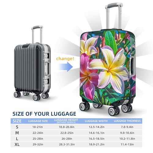 Luggage Cover Elastic Suitcase Cover Protector Washable Travel Baggage Covers Hawaiian Colorful Flower Luggage Covers Carry On Suitcase Baggage Cover 18-32 Inch Small2