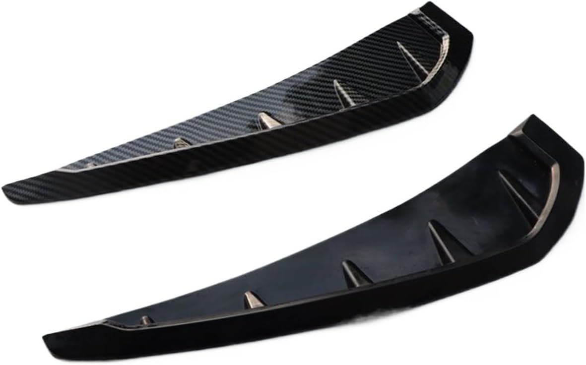 Auto Parts Car Modification Universal Simulation Shark Side air Vent Stickers Body Decoration Anti-Collision Cover Stickers Car Hood Vent(Black[onepairprice])