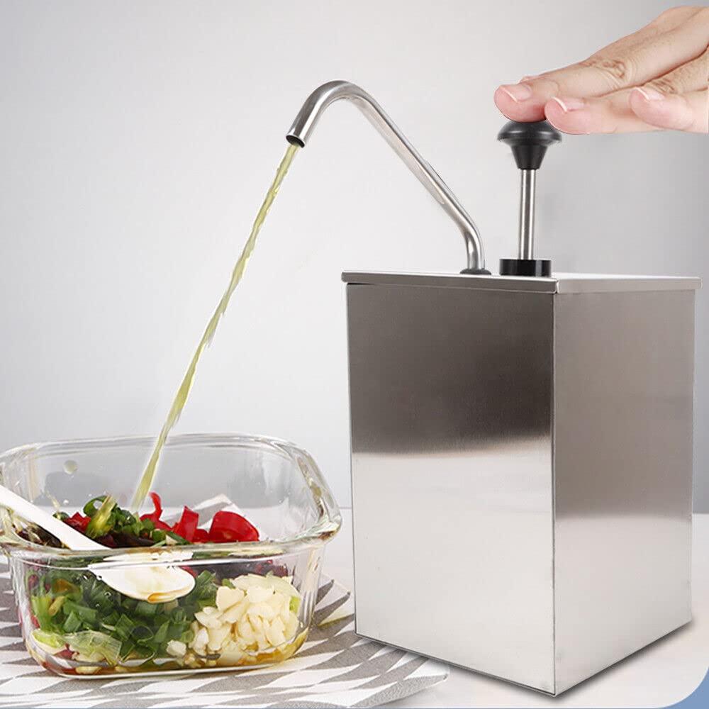 Dozownik pompy do sosów ze stali nierdzewnej do musztardowego keczupu, sosu BBQ, 4 l x 3 szt