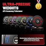 Papababe Bumper Plates 10-410lb Olympic Barbell Weight Plates Set - 2 Inch Steel Hub Rubber Weights for Strength Training & Weightlifting (IWF Standard, Single/Pair/Sets) - Image 4