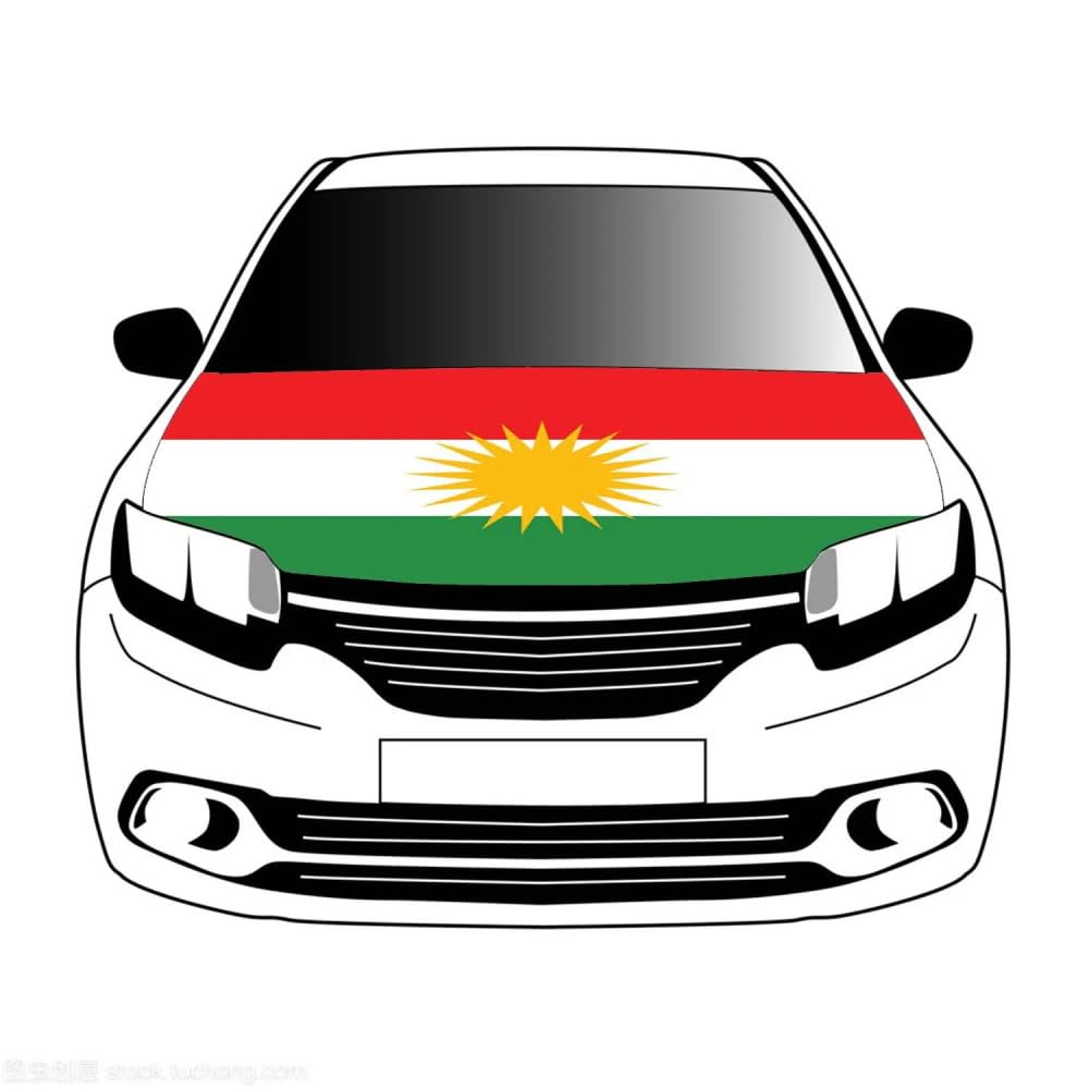 Housse de capot Kurdistan contre la décoloration solaire pour décoration de voiture durable