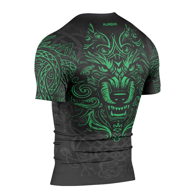 Viking Men’s Short Sleeve BJJ Rash Guard – Compression Shirt for Jiu Jitsu, MMA, No-Gi, and Grappling Training4