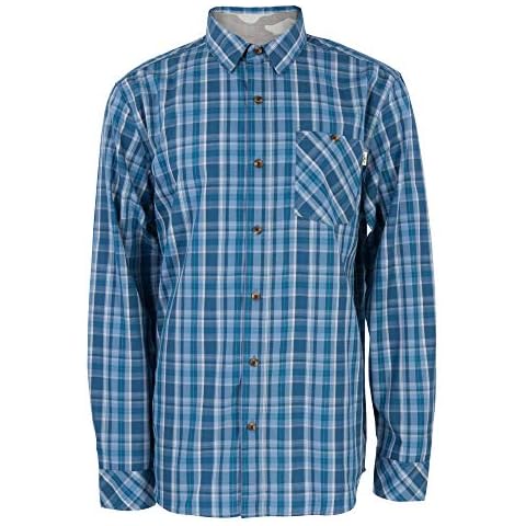 Duck and Buck Commander Glassing Woven Button Up, Blue, Small Cover