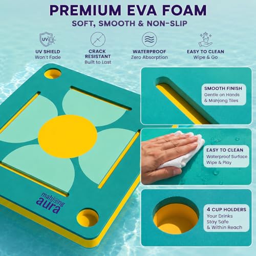 Mesa flotante Mahjong para juego en piscina miniatura 6