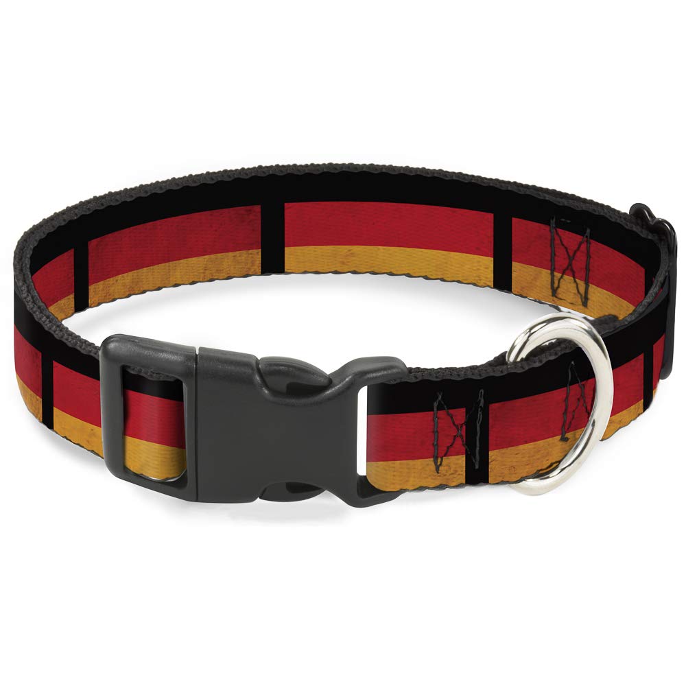 Buckle-Down Plastic Clip Collar - German Flag Distressed - 1" Wide - Fits 11-17" Neck - Medium