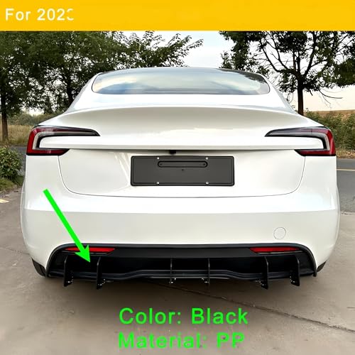 Diffuseur de pare-choc arrière pour Tesla Model 3 2023-2025 spoiler noir - 2