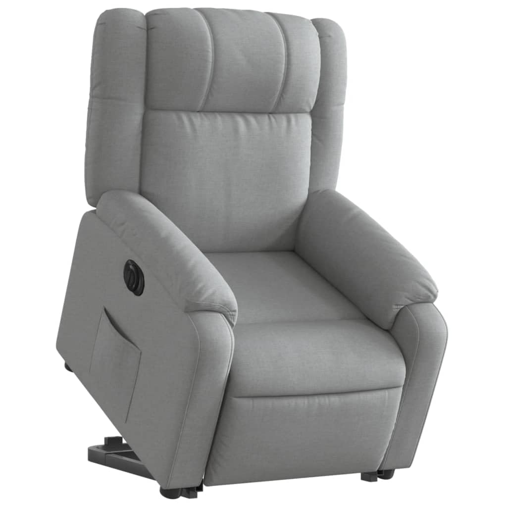 Siège de salon électrique réglable pour vos moments de détente en tissu gris