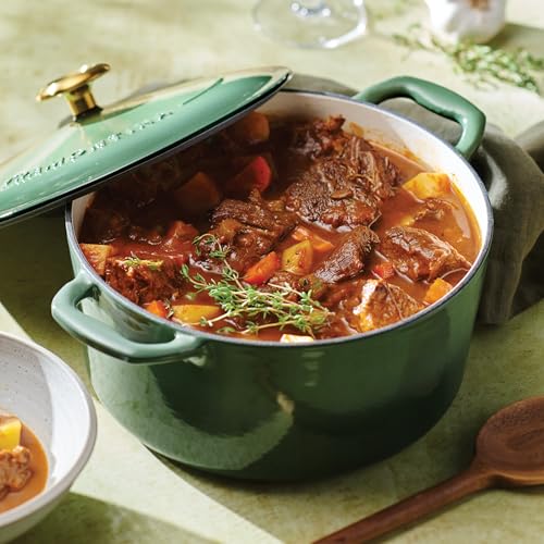 Image of Tramontina Bestow Enameled Cast Iron 5.5-Qt Round Dutch Oven Pot with Lid