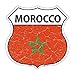 Morocco Flag Highway Shield Metal Sign HS-340