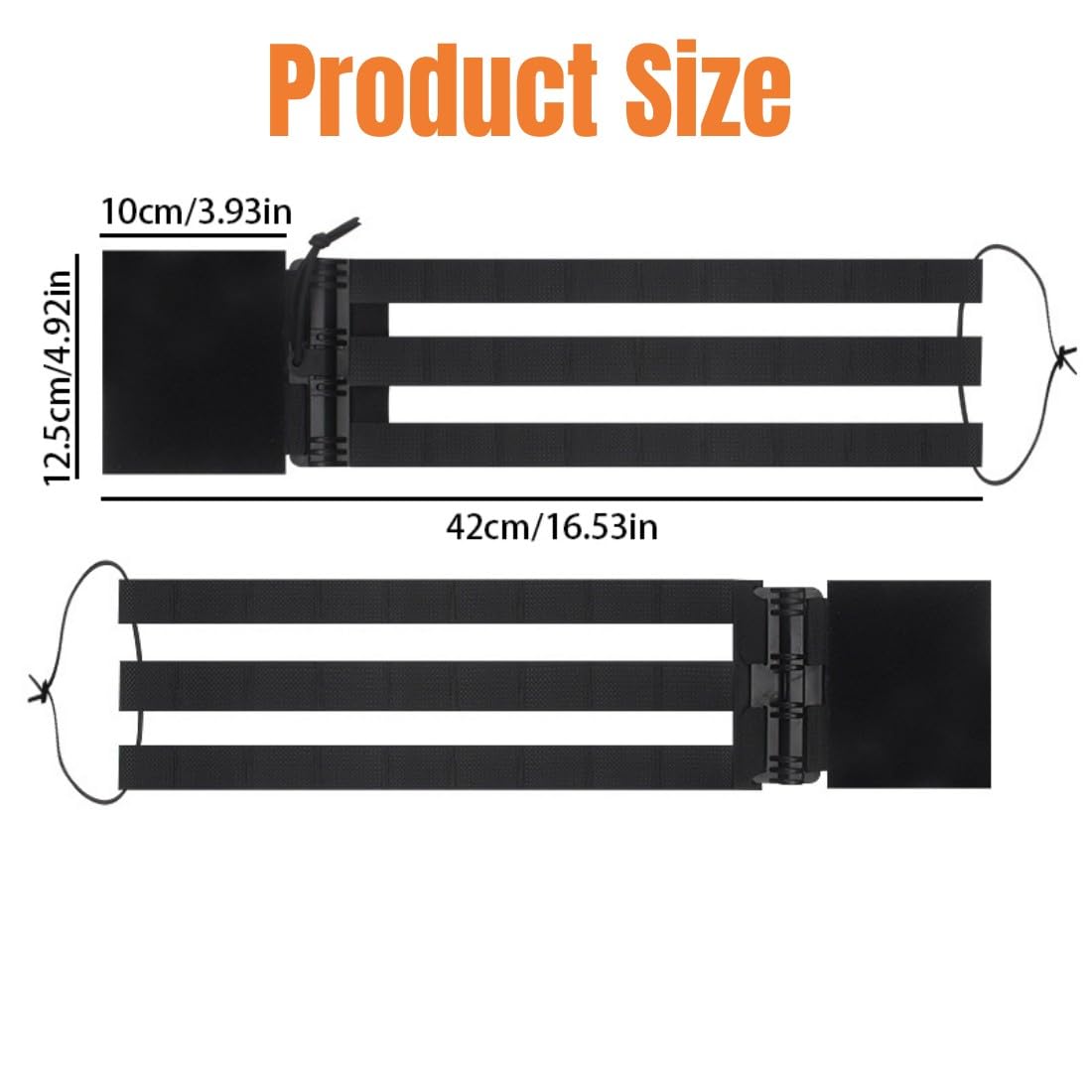 ACEXIER Boucle à Dégagement Rapide – Nylon 84x12,5 Cm, Pour Gilet Tactique JPC/CPC/6094, Compatible Molle, Noir/brun/vert