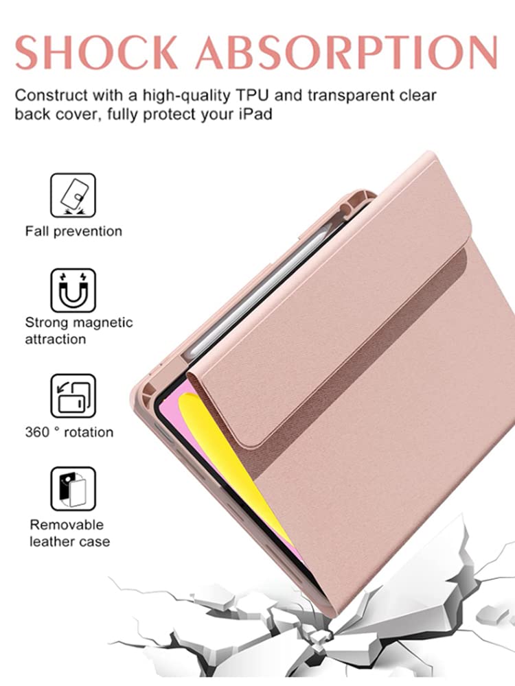 Backlit Clavier Coque pour iPad Air 5th/4th Gen 10.9"/iPad Pro 11(2022/2021/2020), AZERTY-Layout Clavier Bluetooth sans Fil avec Coque Magnétique, Support Ajustable Portrait/Paysage, Violette