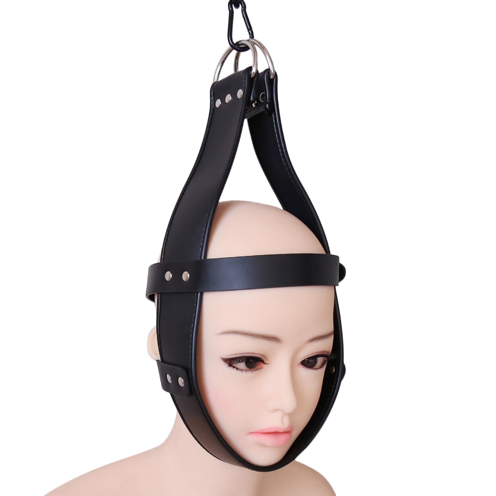 Jouet Sexuel pour Adulte, Harnais de tête réglable BDSM pour Hommes et Femmes Adultes, contraintes de Bondage, Jouet Sexuel érotique pour Couples