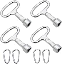 Metal Triangular Key, 4 Piece Keys for Meter Box, Aluminium Alloy Type Triangle Key for Electric Box Gas Water Meter Box Cabinet (Silver)