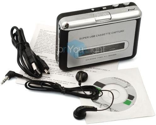 Tape to PC MP3 Ipod CD USB Cassette-to-MP3 Converter Capture Audio Music Player