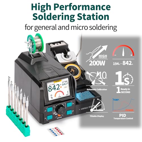 Image of YIHUA 982D SE 200W Soldering Station Kit with Auto Calibration and 7 Tips