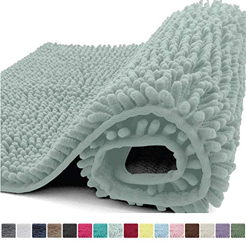 Kangaroo Plush Luxury Chenille Bath Rug, 24x17, Extra Soft and Absorbent Shag Bathroom