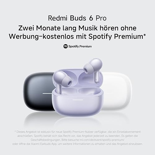 XIAOMI Redmi Buds 6 Pro – Écouteurs Bluetooth Intra-Auriculaires, ANC 55dB, Audio dimensionnel, Hi-Res/LDAC, 9.5h+36h autonomie, IP54, Triple Haut-Parleur, Noir - 9
