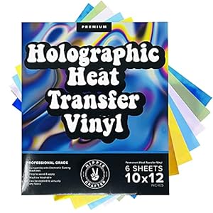 Hippie Crafter Holografische Vinylfolie HTV 6 Stück