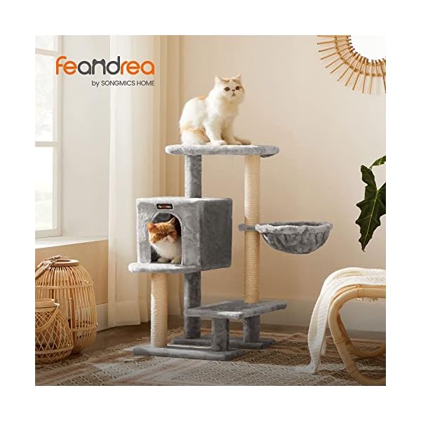 Feandrea Kratzbaum, Kleiner Katzenbaum, 84 cm, hellgrau PCT142W01 – Bild 3