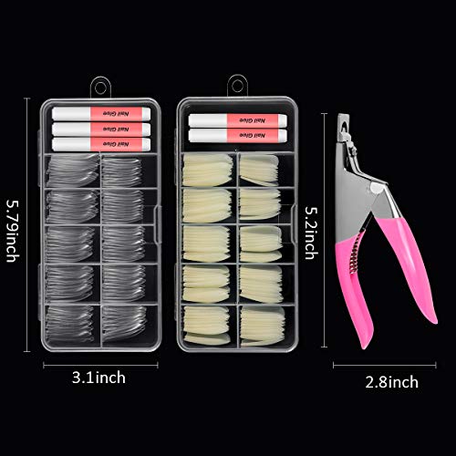 Set de 200 Uñas Postizas Acrílicas Ballerina Largas miniatura 6