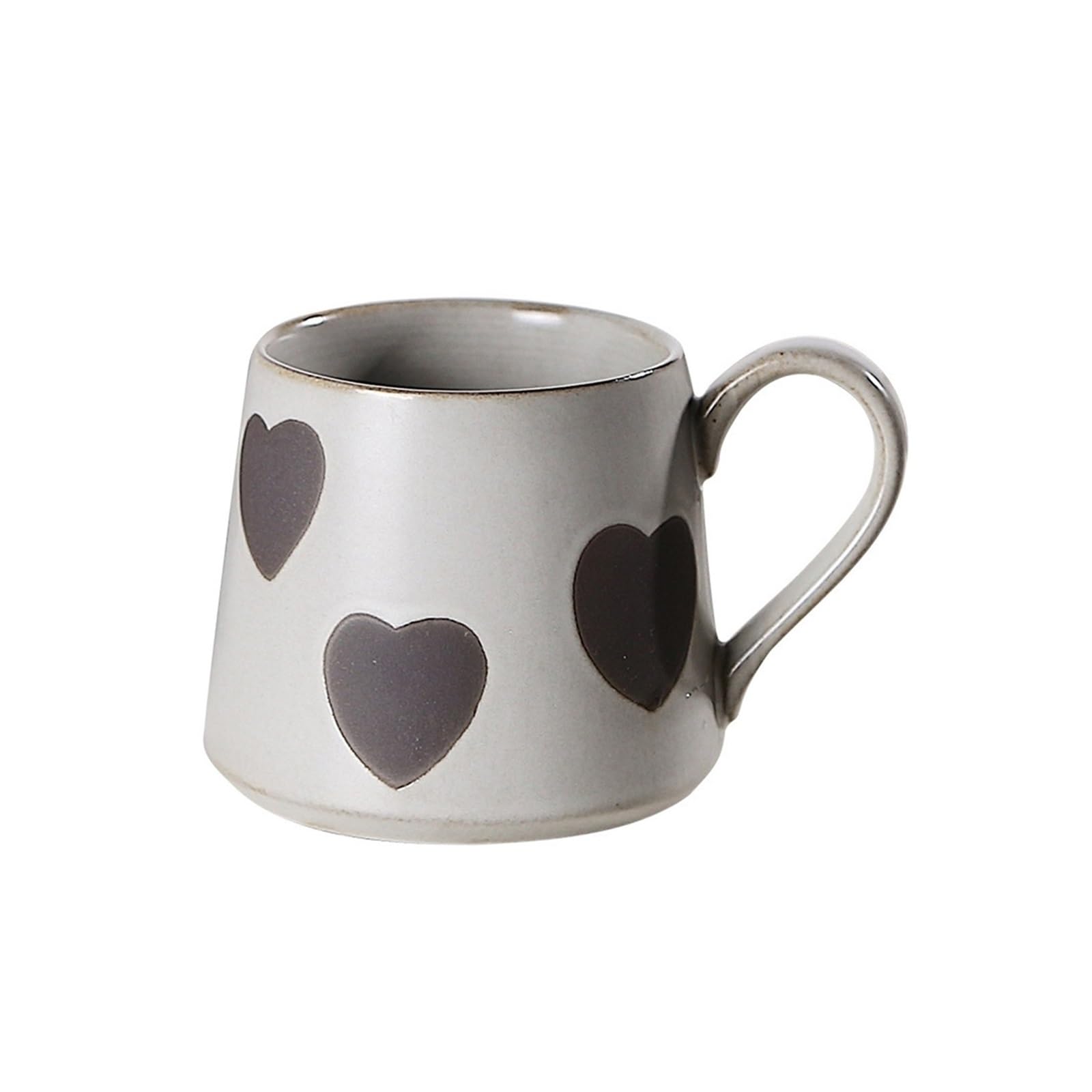 HLHLOP777 Coffee Mugs Black Pattern Mug Coarse Ceramic Frosted Household Coffee Cup 250ml Coffee Cup