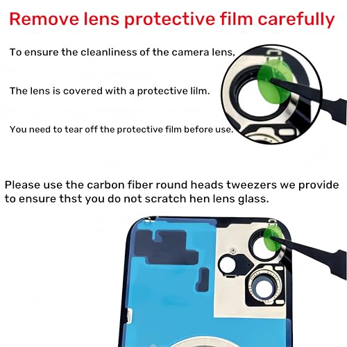 LNONLS 16 Plus Back Glass Replacement for iPhone 16 Plus Rear Back Cover Glass Waterproof and Camera Lens+Professional Repair Tool Kit (Ultramarine) by LNONLS - Used condition - Image 4