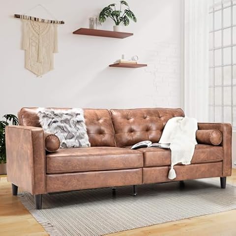 Esright 84.2” Mid-Century Sofa Couch Cover