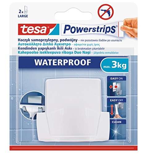 Preisvergleich Produktbild tesa 59701-Powerstrips® Waterproof Haken, weiß