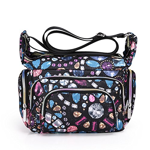 Sac à bandoulière messager en nylon imperméable pour femme style décontracté