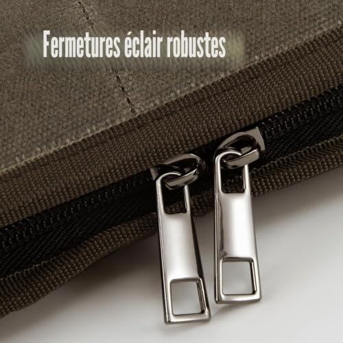 Housse Classique en Toile Cirée avec Fermeture Éclair pour Carnet, Pochette pour Journal, Housse de Protection pour Carnet de Notes de Terrain, Couverture Imperméable pour Bloc-Notes 5x8, Housse A5 – vue 6