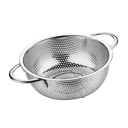 Alipis Filtro De Colador Pantalla Antisalpicaduras Para Cocinar Cesta Coladora De Doble Asa. Inoxidable Cesta Escurridora Para Lavado De Frutas y Verduras Colador De Malla