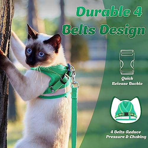 Supet CAT-HARNESS-0002-TURQUOISE-S Cat Harness And Leash Set thumb #2