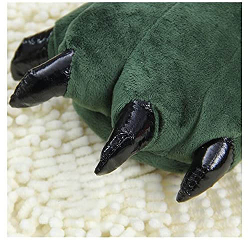 Unisex Plush Animal Paw Slippers - Fuzzy Warm House Shoes with Dinosaur Paw & Claw Design4