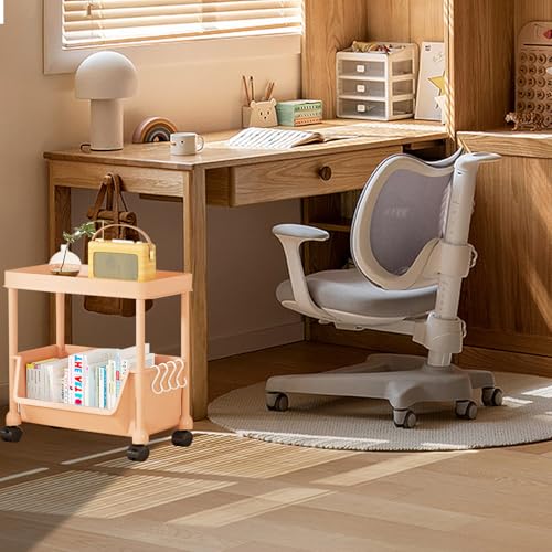 Étagère mobile à roulettes de rangement multi-niveaux blanche pour bureau - 4