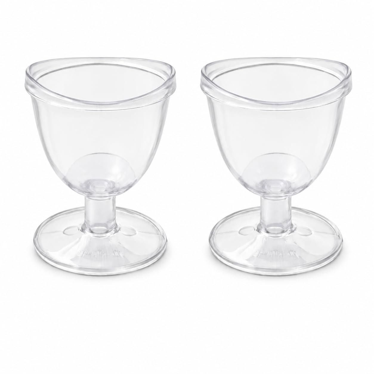 Medono india Transparent Eye Wash Cups (Pack 2 Pcs) for Effective Eye Cleansing High Grade Plastic - with Storage Container Remove Dust | Makeup | Irritants, & More for Soothing Relief